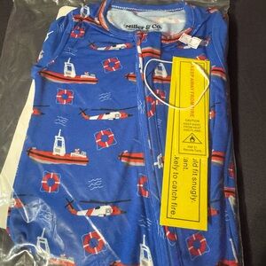 Miller and co blue boat‎ zippy, bamboo, 0-3 months